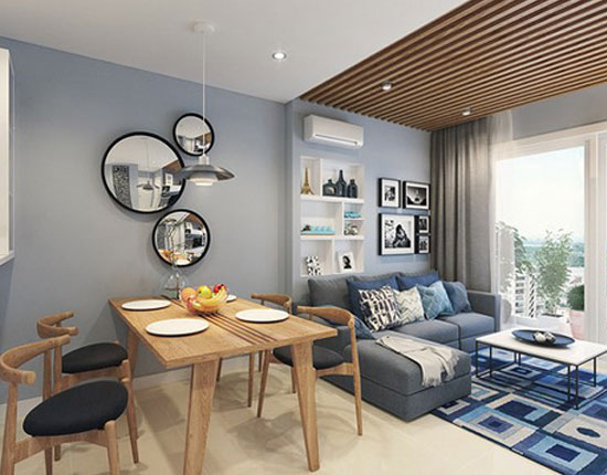 Căn hộ 66 m2 được thiết kế hợp lý cho gia đình 3 thành viên