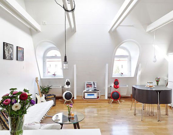 Căn hộ áp mái cho bạn thêm ý tưởng về không gian sống của mình