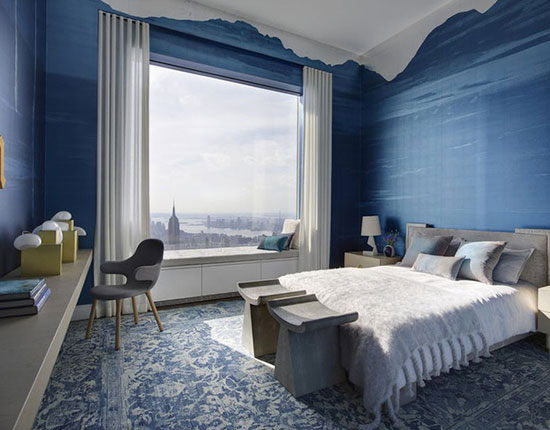 Đừng ngại tạo cho mình một không gian thư giãn yên bình với gam màu xanh lam