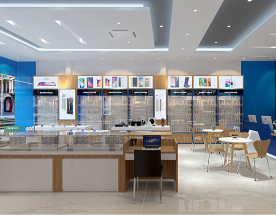 Thiết kế & thi công nội thất shop cửa hàng điện thoại ở Gò Vấp