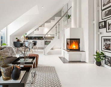 Trang trí phòng khách với cặp màu cổ điển