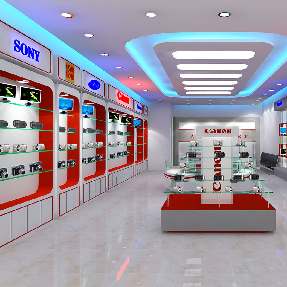 Mẫu thiết kế nội thất showroom điệm máy