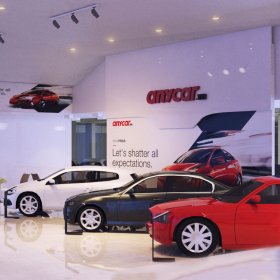 Mẫu thiết kế nội thất showroom Oto